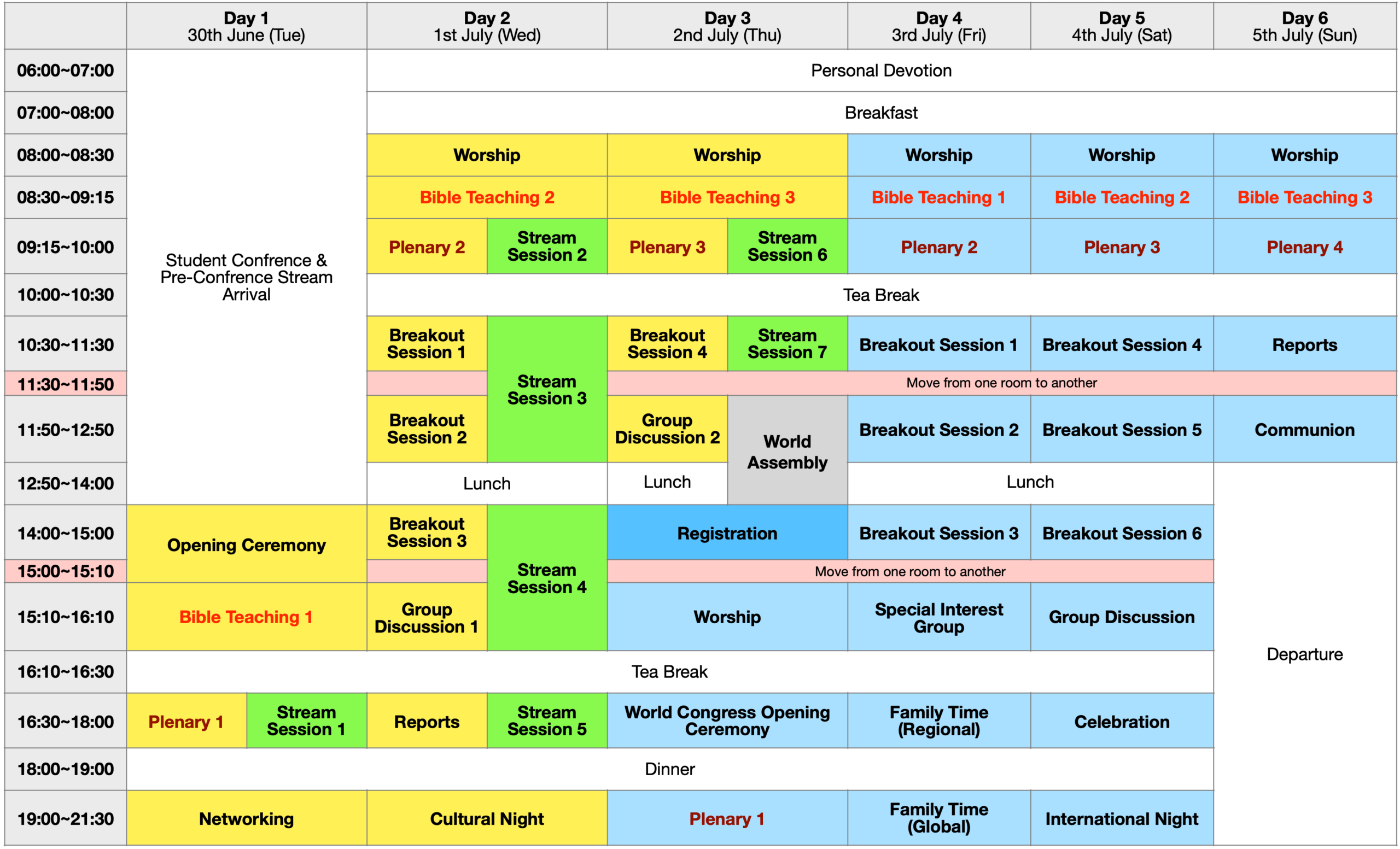 timetable